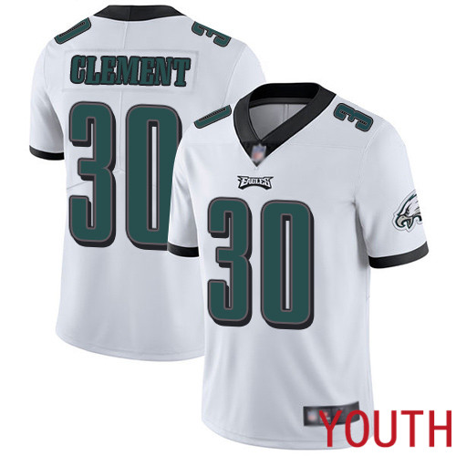 Youth Philadelphia Eagles #30 Corey Clement White Vapor Untouchable NFL Jersey Limited Player Football->youth nfl jersey->Youth Jersey